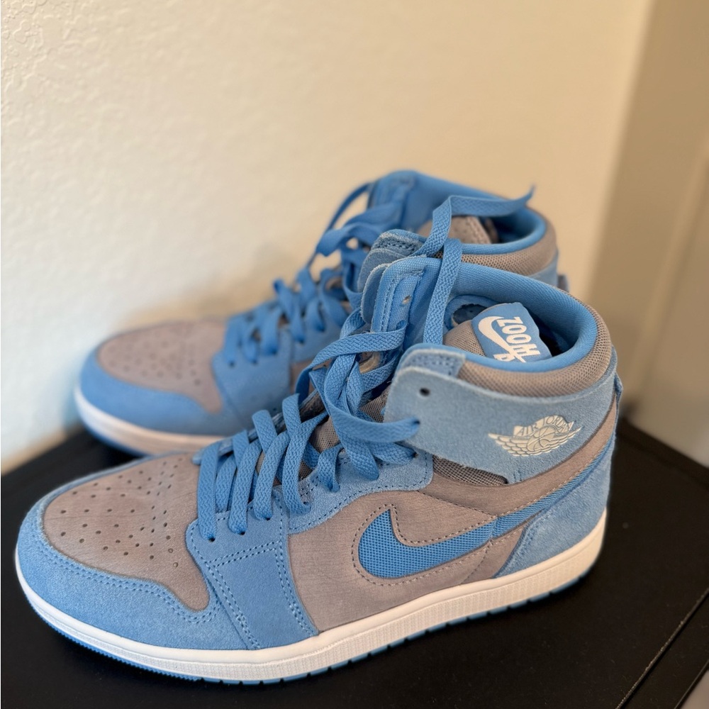 Air Jordan Blue and Gray High-Top Sneakers